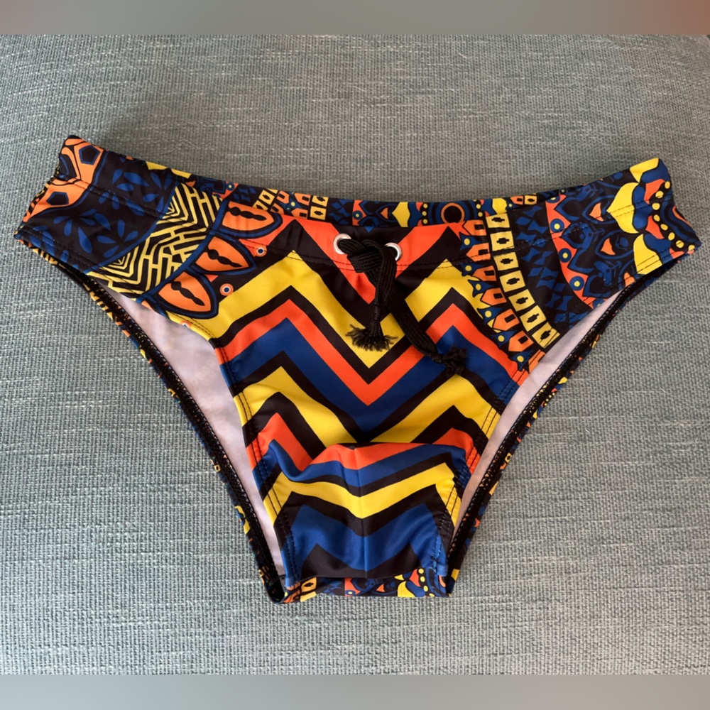 Retro Multi Color Swim Breif! Used - Like New - Medium